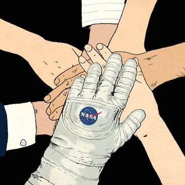 Astronaut hands
